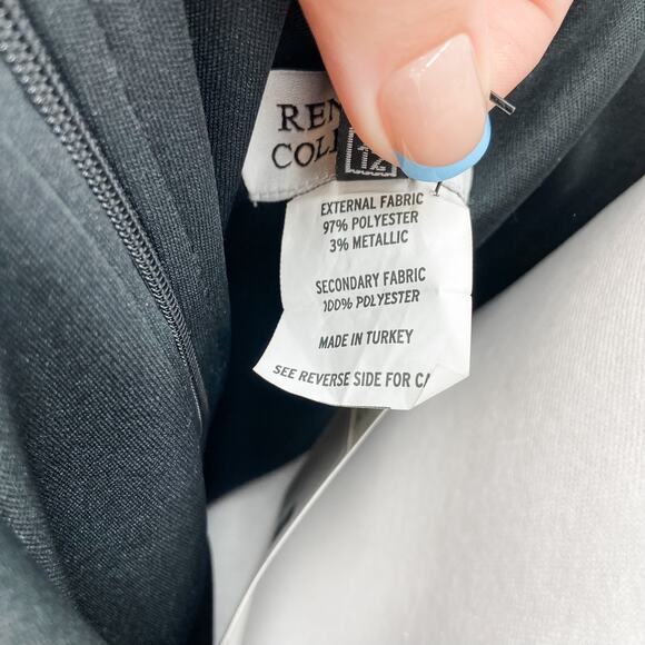 Rene Ruiz Dress Sz 12 Black Sequin Gown Formal Off The Shoulder Metallic Evening - Picture 12 of 13